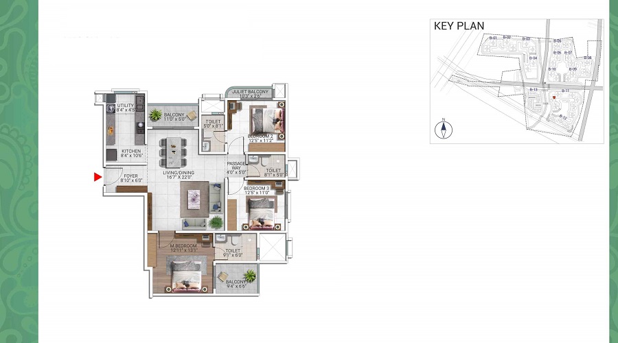 4BHK premium floor plan design